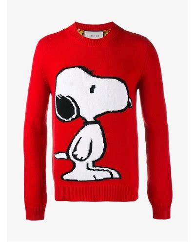 Gucci Snoopy Intarsia Wool Crew